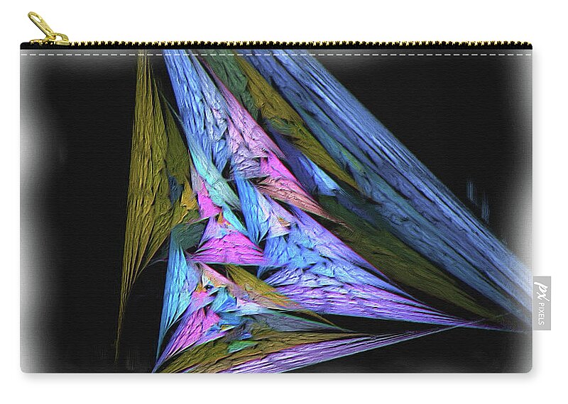 Abstract Art Zip Pouch featuring the painting Abstract2016 by Wayne Bonney