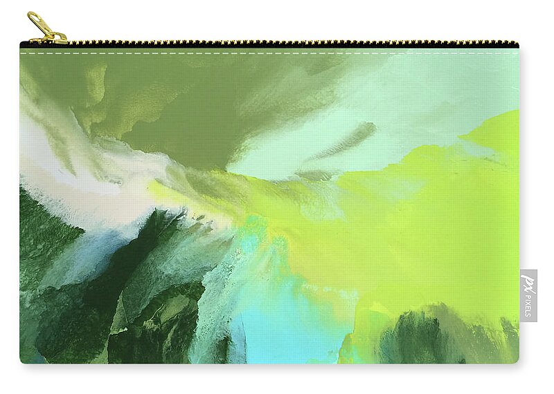 Fluid Carry-all Pouch featuring the painting Abundant by Linda Bailey