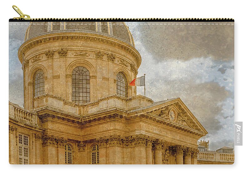 France Zip Pouch featuring the photograph Paris, France - Academie Francaise by Mark Forte