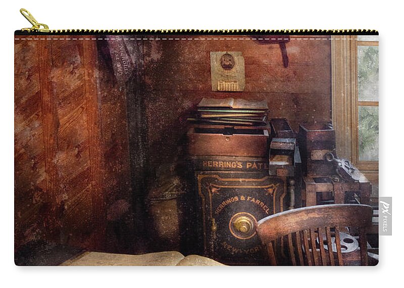 Hdr Zip Pouch featuring the photograph Accountant - Santa's Workshop - Behind the scenes by Mike Savad