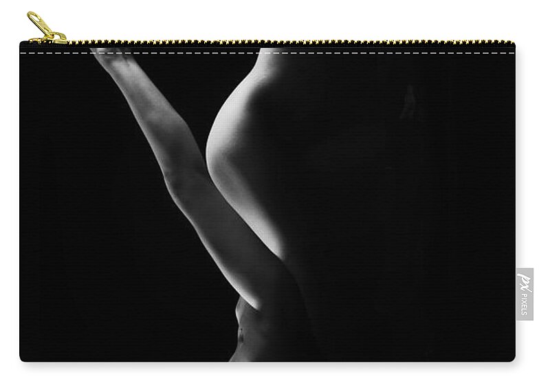 Artistic Photographs Zip Pouch featuring the photograph Acrobatic synergy by Robert WK Clark