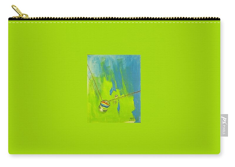 Marbles On String Zip Pouch featuring the painting Acrobatics Number One by Roger Calle