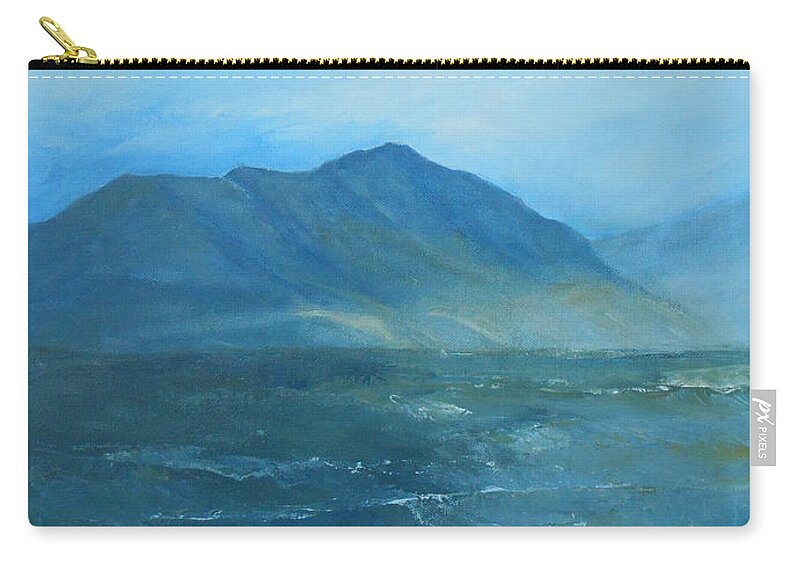 Waterscape Zip Pouch featuring the painting Across The Lake by Jane See
