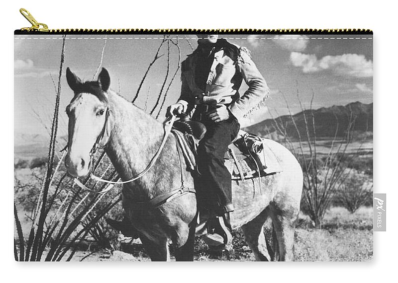 1 Animal Zip Pouch featuring the photograph Actor Gary Cooper by Underwood Archives
