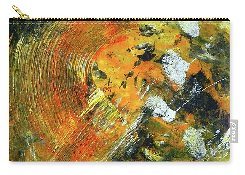 Abstract Art Zip Pouch featuring the painting Addicted To Chaos by Everette McMahan jr
