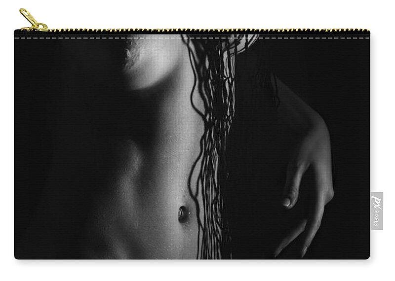 Nude Zip Pouch featuring the photograph Adeline by Vitaly Vachrushev