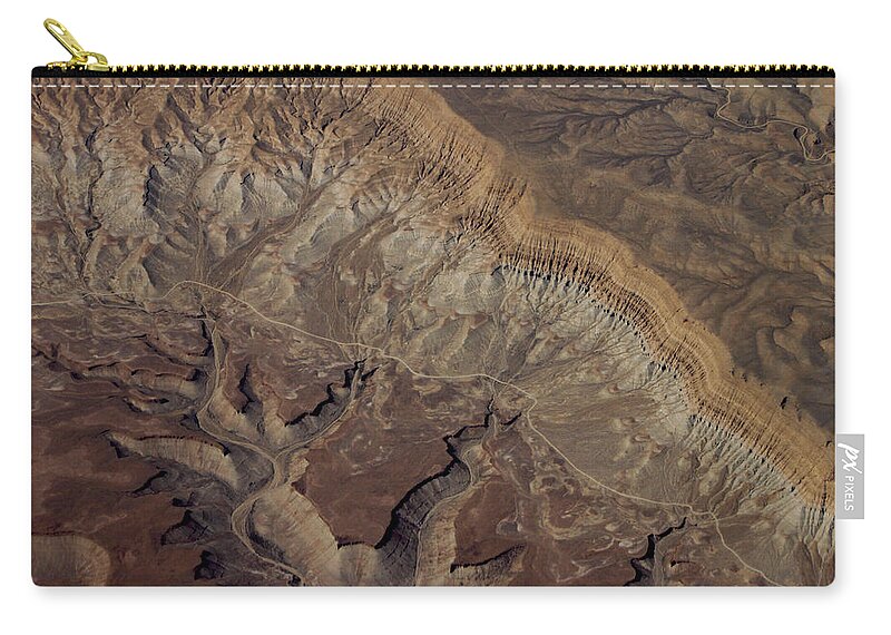 Above Zip Pouch featuring the photograph Aerial View of Rock Formation by Ivete Basso Photography
