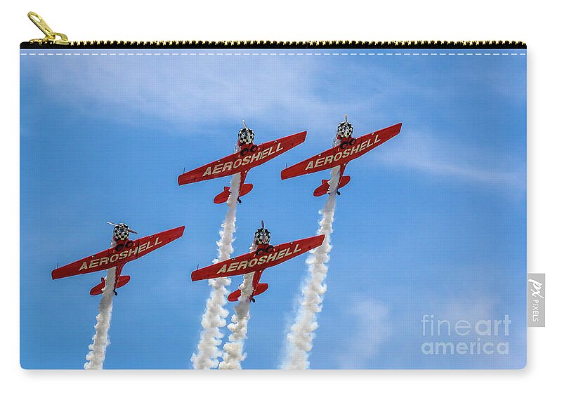 Aeroshell Zip Pouch featuring the photograph Aeroshell Formation Flying by Tom Claud