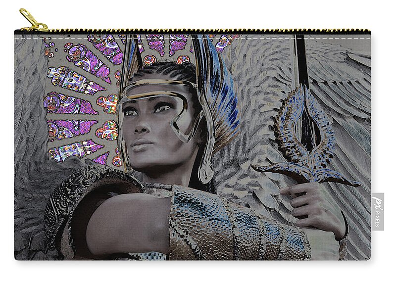 Angel Zip Pouch featuring the digital art African Light by Suzanne Silvir