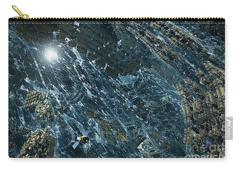 Earth Zip Pouch featuring the digital art After Earth by Jonas Luis