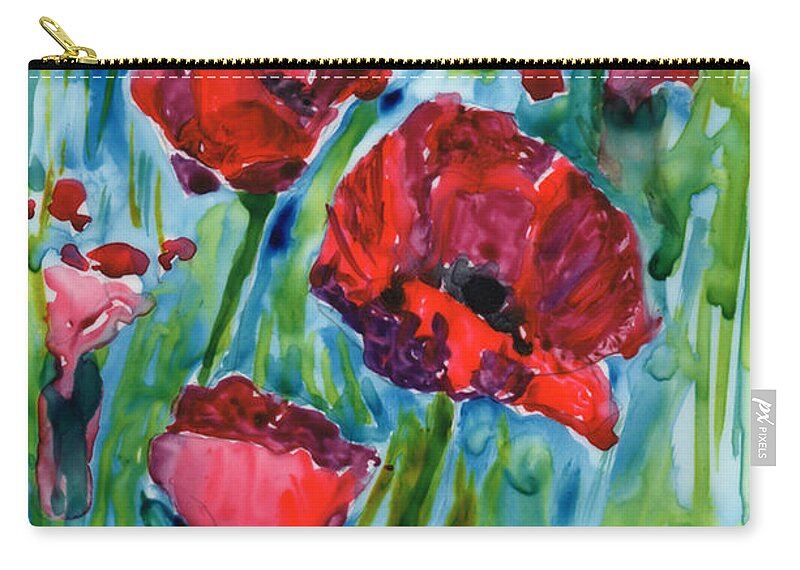 Abstract Zip Pouch featuring the painting After the Rain by Mary Benke