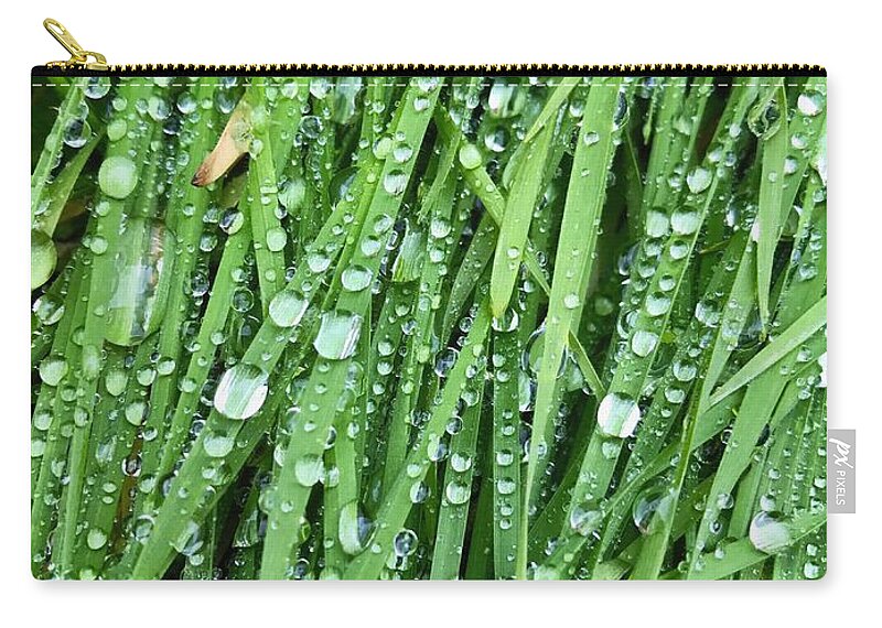 Grass Zip Pouch featuring the photograph After The Rainfall by Brad Hodges