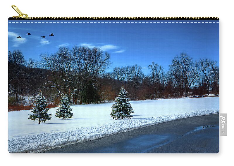Photograph Zip Pouch featuring the photograph After the Snow by Reynaldo Williams
