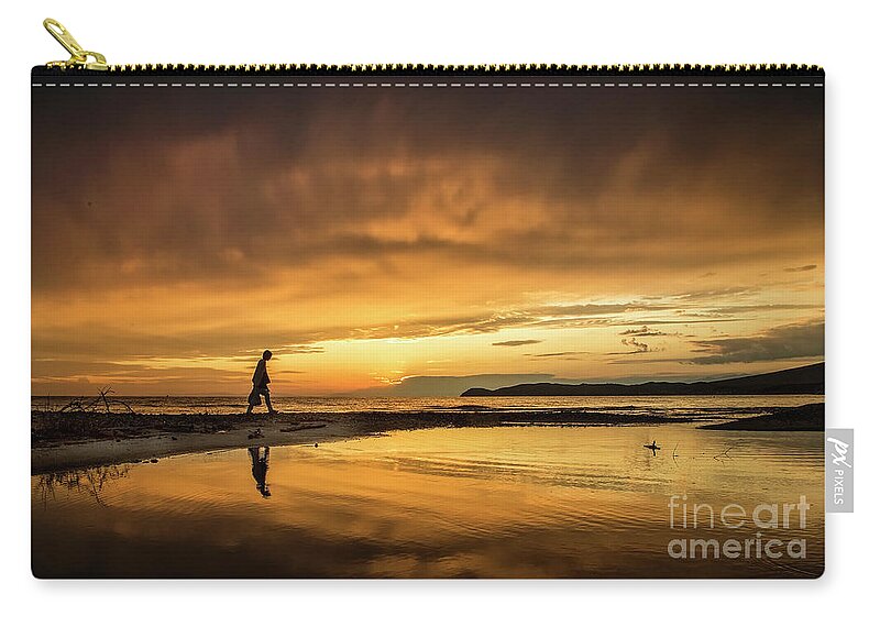 Sunset Zip Pouch featuring the photograph After the storm by Daliana Pacuraru