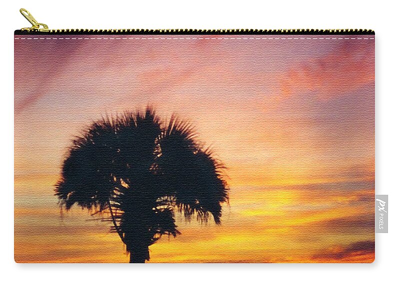 Palm Zip Pouch featuring the photograph After the Storm by Peggy Urban
