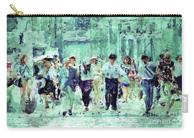 Digital Art Carry-all Pouch featuring the digital art After Work by Phil Perkins