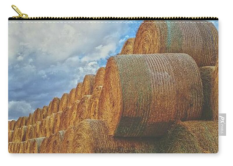 Hay Carry-all Pouch featuring the photograph Afternoon Stack by Amanda Smith