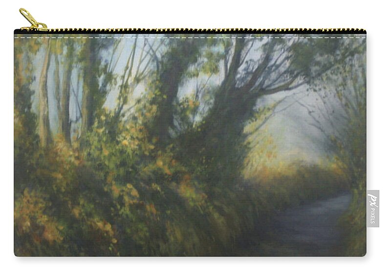 Landscape Zip Pouch featuring the painting Afternoon Walk by Valerie Travers