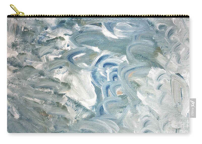 Abstract Original Paining Zip Pouch featuring the painting Agape by Ella Kaye Dickey