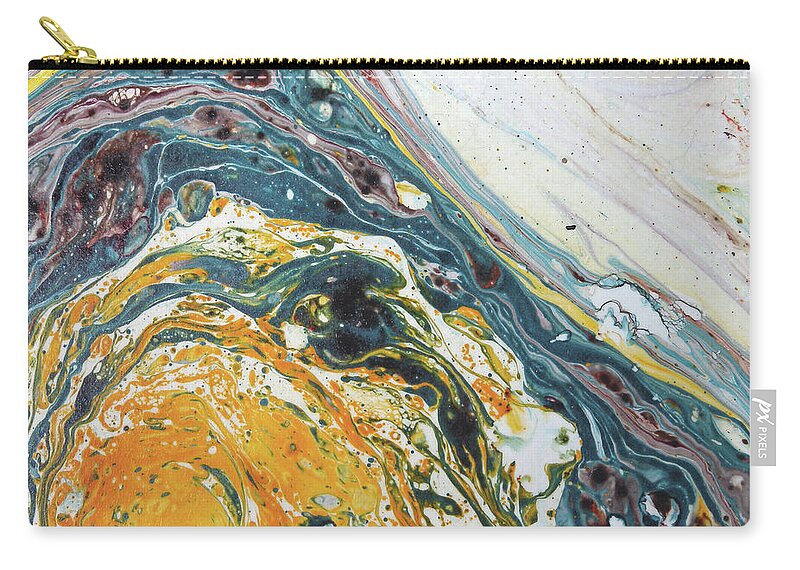 Agate Zip Pouch featuring the painting Agate by Lisa Lipsett