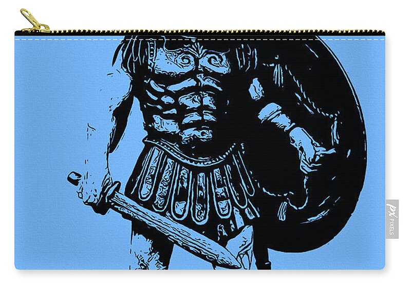 Spartan Warrior Zip Pouch featuring the painting Age of Spartans by AM FineArtPrints