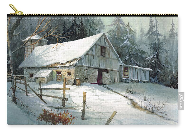 Michael Humphries Zip Pouch featuring the painting Ageless Beauty by Michael Humphries