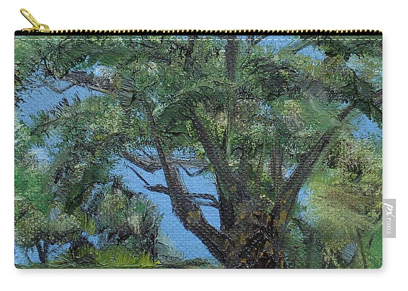 Landscape Zip Pouch featuring the painting Aging Gracefully by Judith Rhue