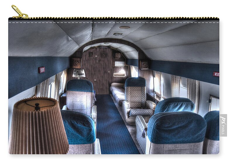 Beech Model 18 Carry-all Pouch featuring the photograph Airplane Interior by Richard Gehlbach