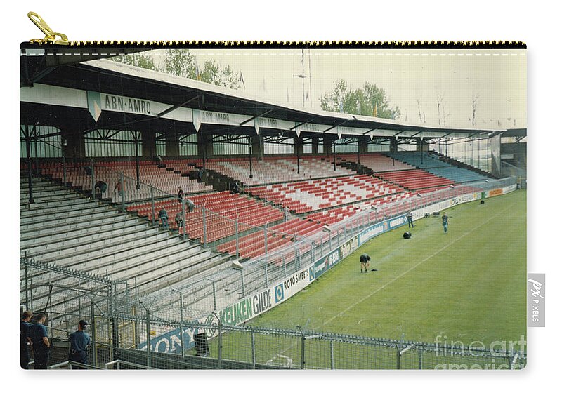 Ajax Zip Pouch featuring the photograph Ajax Amsterdam - De Meer Stadion - North Side Grandstand 2 - April 1996 by Legendary Football Grounds