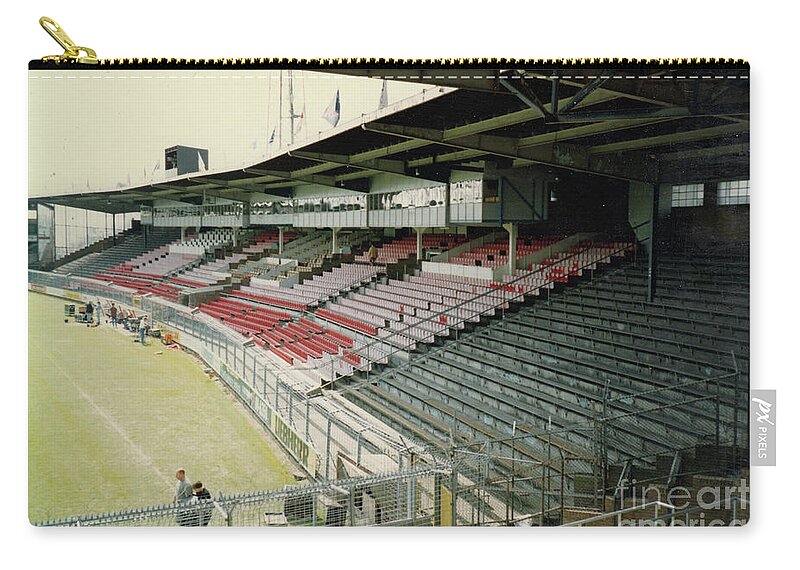 Ajax Zip Pouch featuring the photograph Ajax Amsterdam - De Meer Stadion - South Side Main Grandstand 2 - April 1996 by Legendary Football Grounds