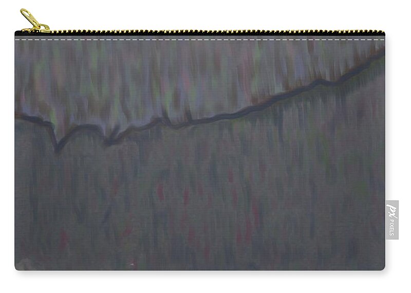 Alaska Zip Pouch featuring the painting Alaskan Mountain Mist by Angela Weddle