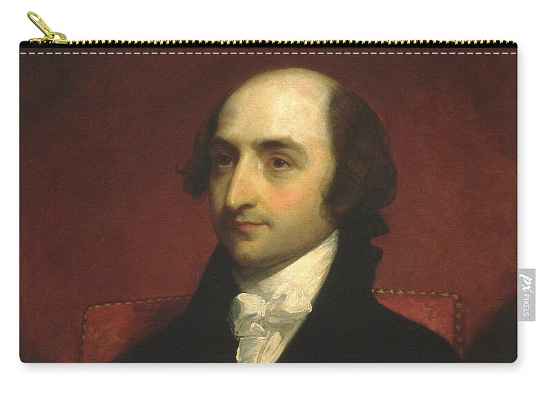 American Painters Zip Pouch featuring the painting Albert Gallatin by Gilbert Stuart