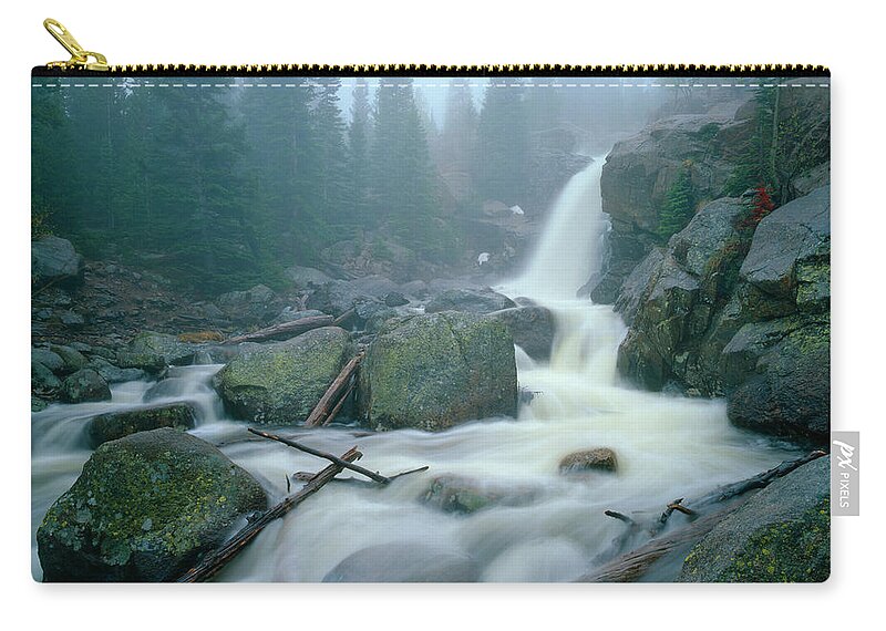Wild Zip Pouch featuring the photograph Alberta Falls by Mark Miller