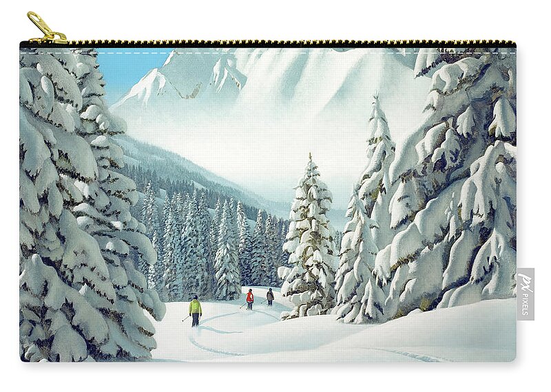 Alta Zip Pouch featuring the painting Albion by Chris Miles