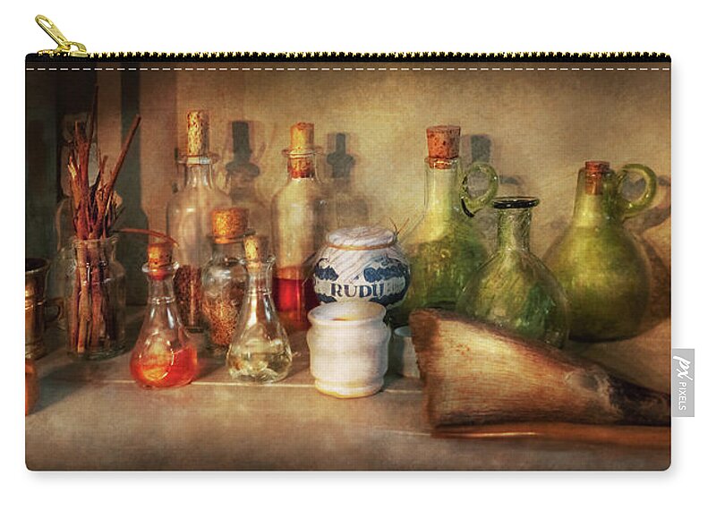 Pharmacist Zip Pouch featuring the photograph Alchemy - The home alchemist by Mike Savad