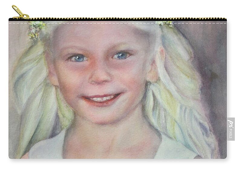 Child Zip Pouch featuring the painting Alexis by Mary Beglau Wykes