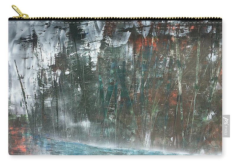 Algonquin Forest River Zip Pouch featuring the painting Algonquin Forest River by Brooke Friendly