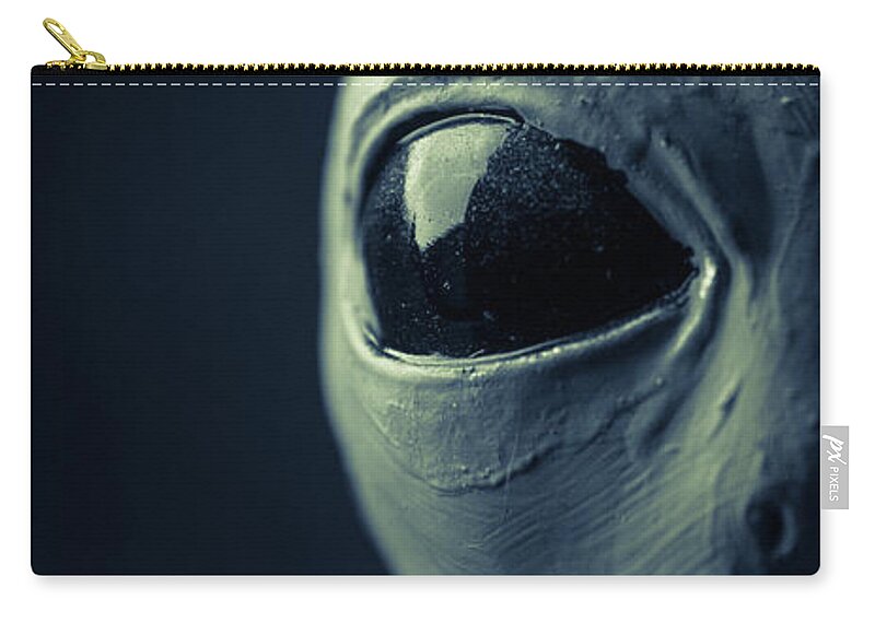 Alien Zip Pouch featuring the photograph Alien Half Profile Phone Case by Edward Fielding
