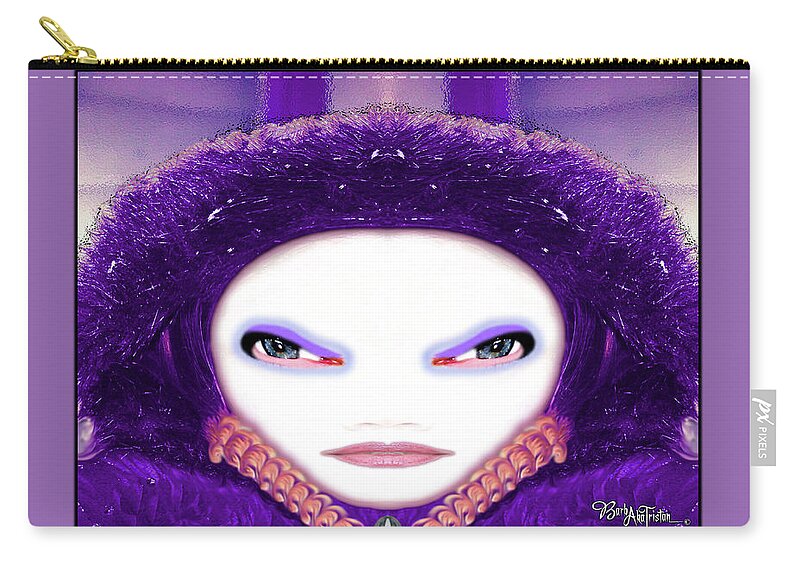 Inspiration Zip Pouch featuring the photograph Alien Mom #194 by Barbara Tristan