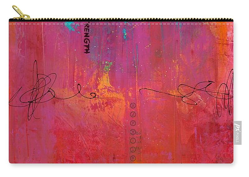 Acrylic Carry-all Pouch featuring the painting All The Pretty Things by Brenda O'Quin