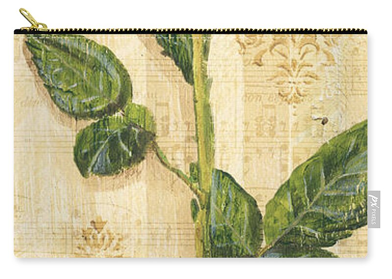 Floral Zip Pouch featuring the painting Allie's Rose Sonata 2 by Debbie DeWitt