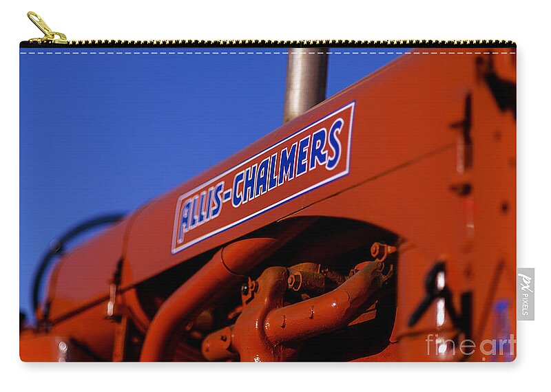 Allis-chalmers Zip Pouch featuring the photograph Allis-Chalmers Vintage Tractor by Art Whitton