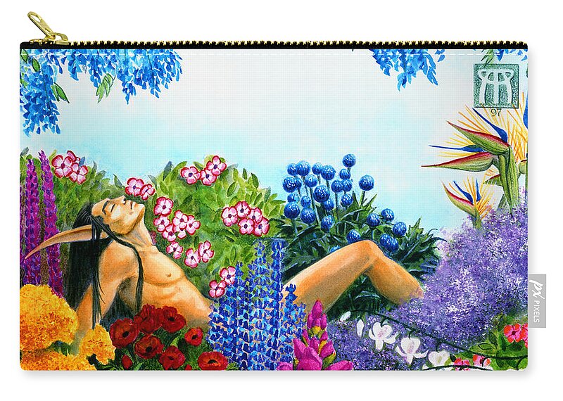 Elf Zip Pouch featuring the painting Alluring Scent by Melissa A Benson