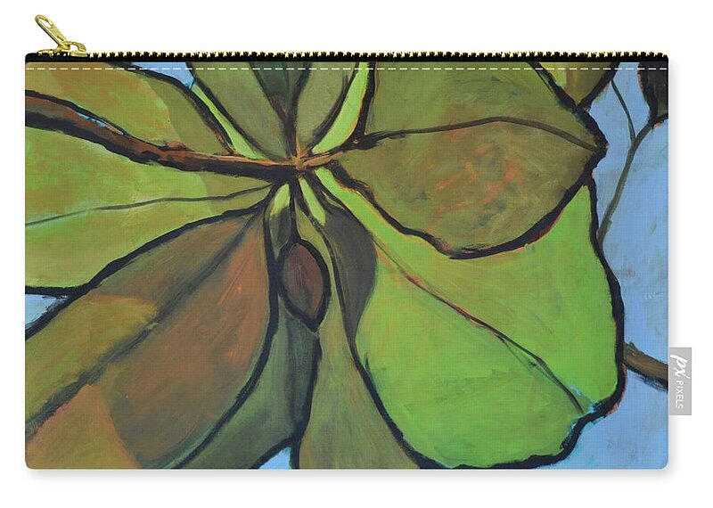 Waltmaes Zip Pouch featuring the painting Almound Tree by Walt Maes