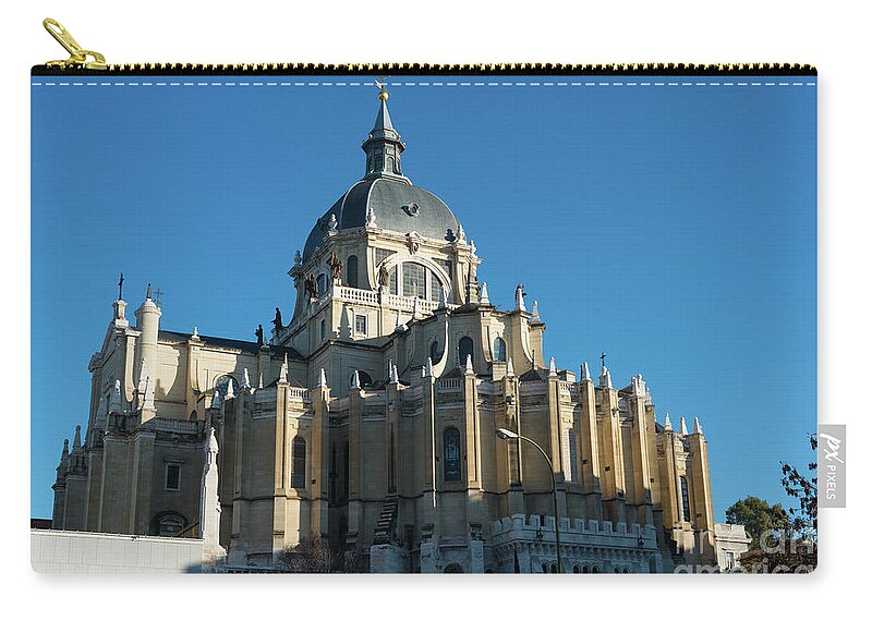Cathedral Zip Pouch featuring the photograph Almudena Cathedral by Andrew Michael