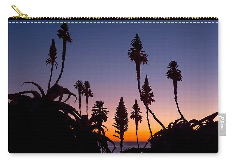 Aloe Zip Pouch featuring the photograph Aloe Sunset by Derek Dean