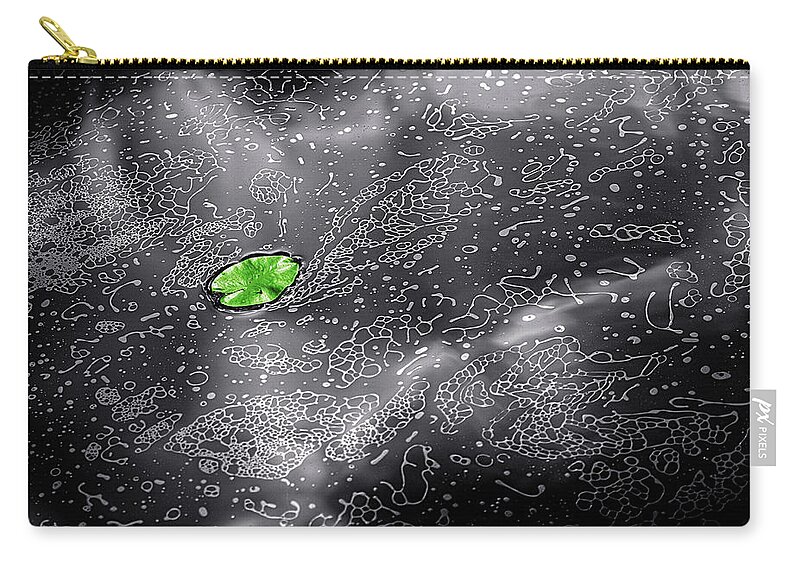 Water-lily Zip Pouch featuring the photograph Alone by Jarmo Honkanen