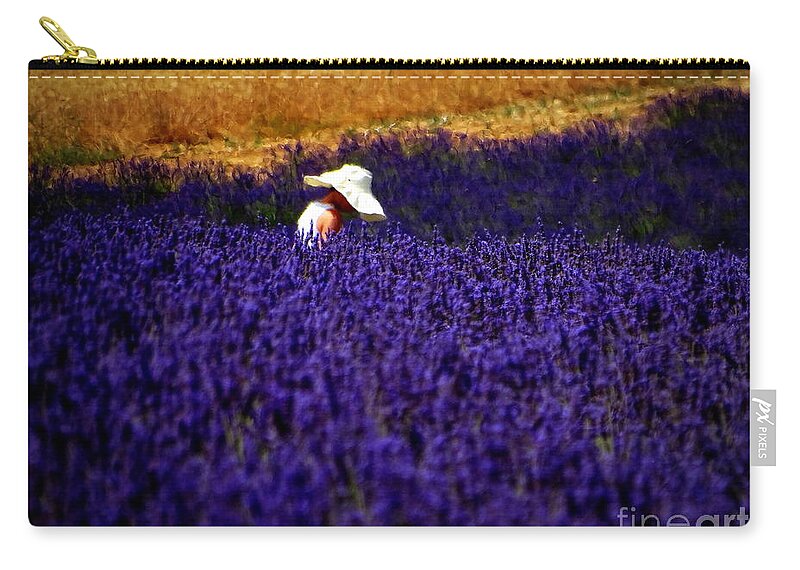 Lavender Zip Pouch featuring the photograph Alone Not Lonely by Lainie Wrightson