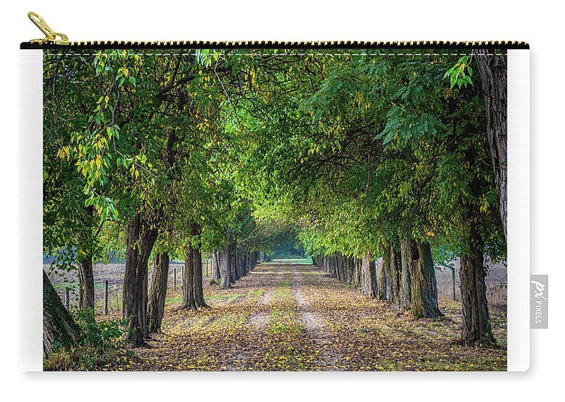 Road Zip Pouch featuring the photograph Along Lyons Road by Andy Smetzer