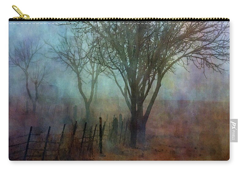 Impression Zip Pouch featuring the photograph Along the Fence 7871 IDP_2 by Steven Ward